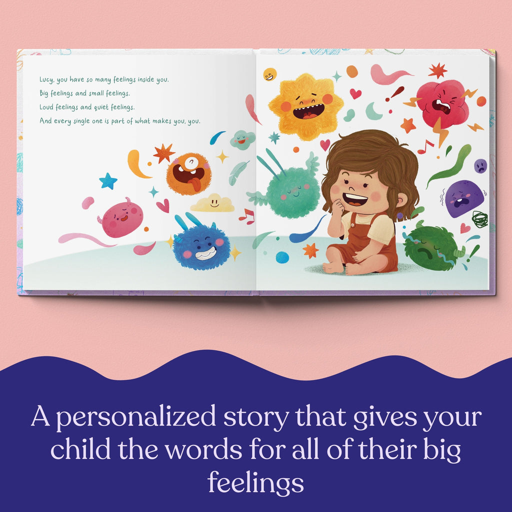 Inside page from Your Big Feelings, a personalized bedtime storybook