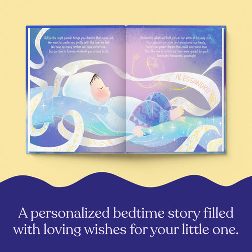 Illustrated wish spread from the bedtime book