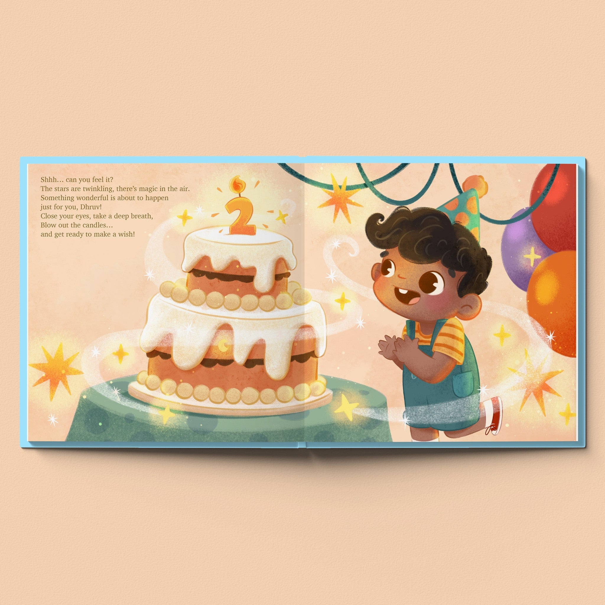 Inside page from Happy Second Birthday!, a personalized milestone keepsake book