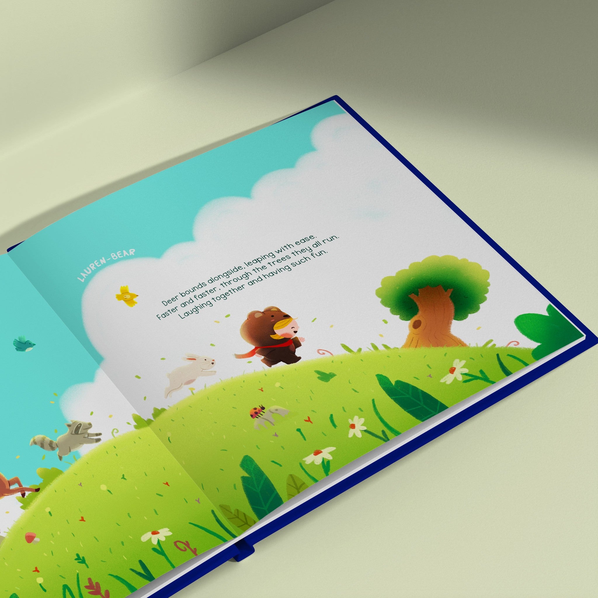 Inside page from Our Little Bear, a personalized keepsake storybook