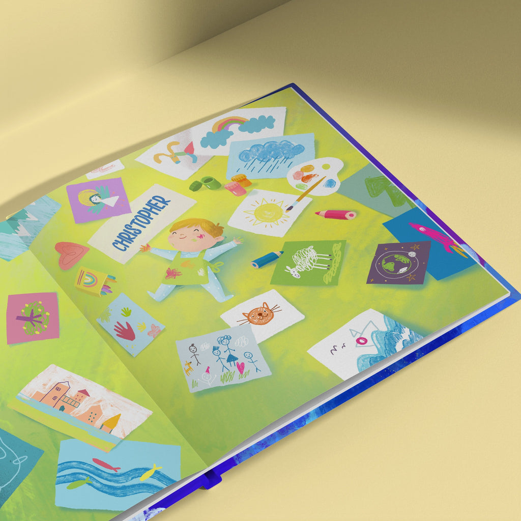 Inside page from God Made This World For You, a personalized faith storybook