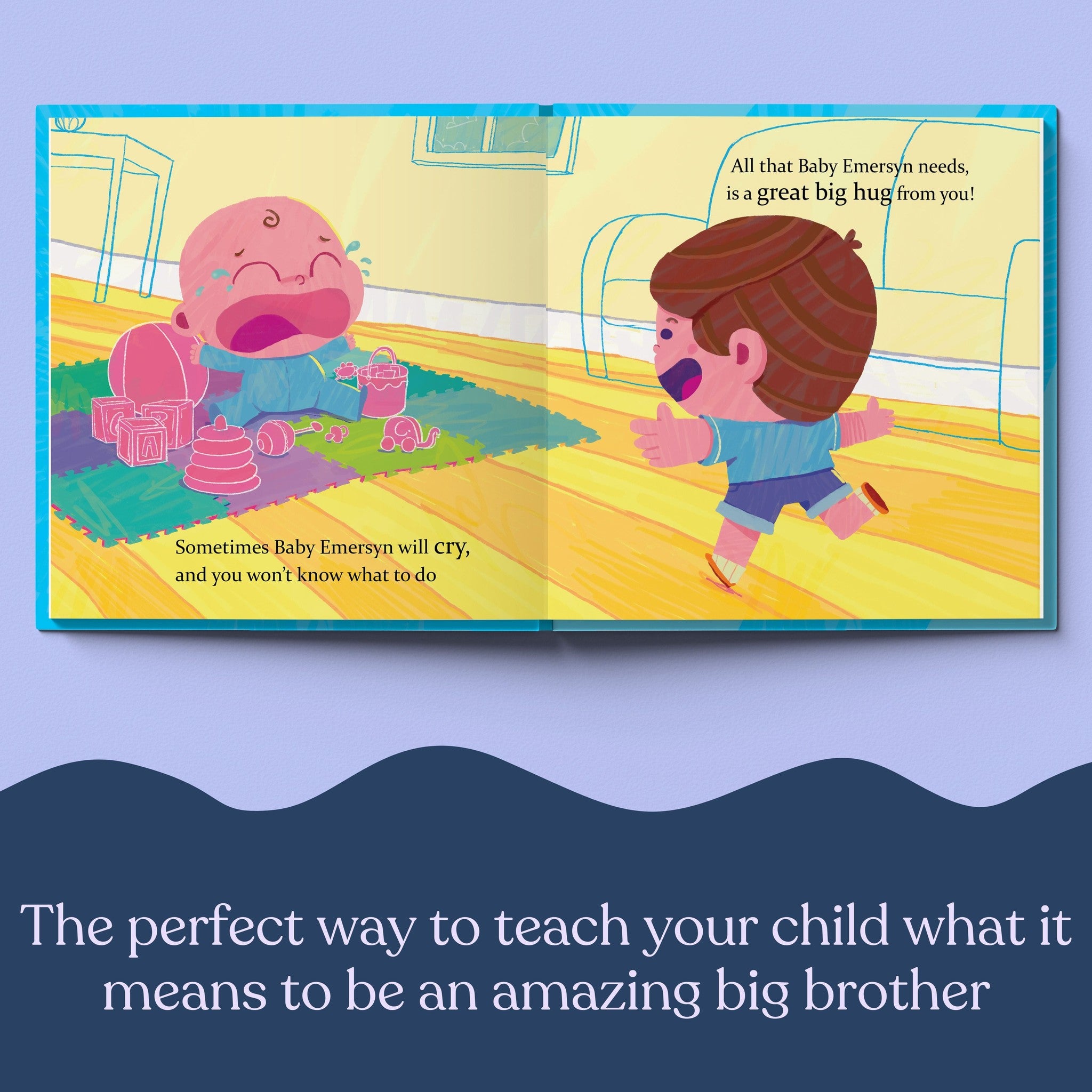 Inside page from The Best Big Brother Ever, a personalized keepsake storybook