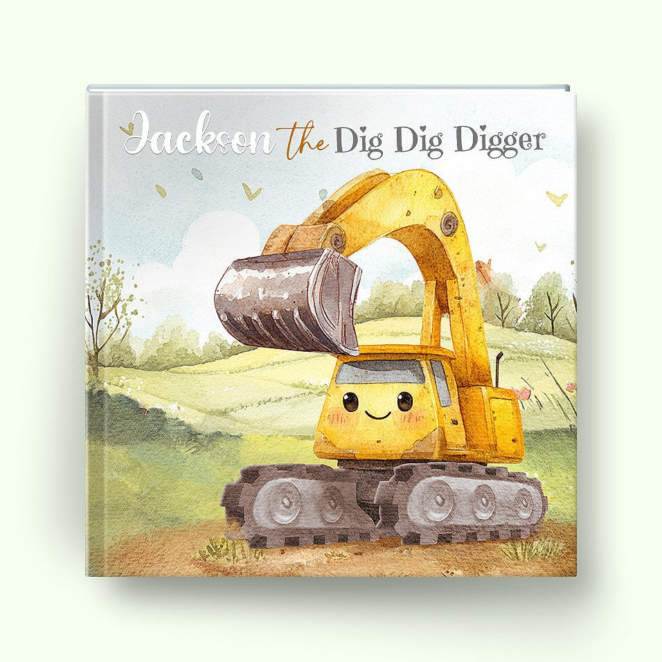 Cover of The Dig Dig Digger, a personalized illustrated adventure book