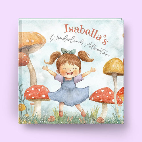Cover of the personalized Wonderland adventure book