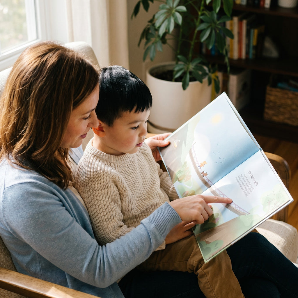 Inside page from Wise Words for You, a personalized bedtime storybook