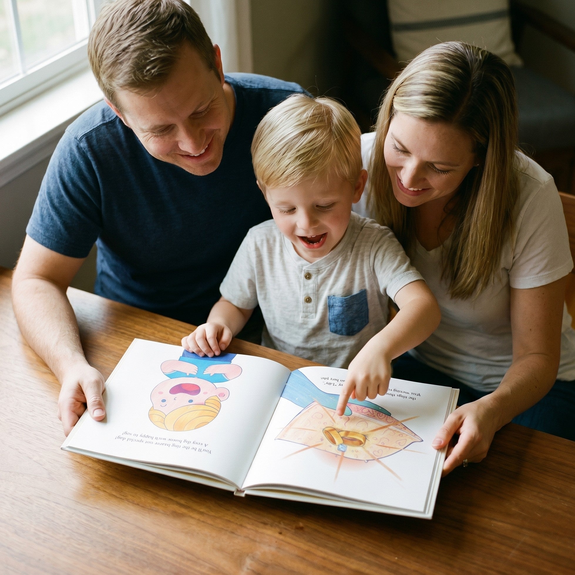 Inside page from Will You Be Our Ring Bearer, a personalized milestone keepsake book
