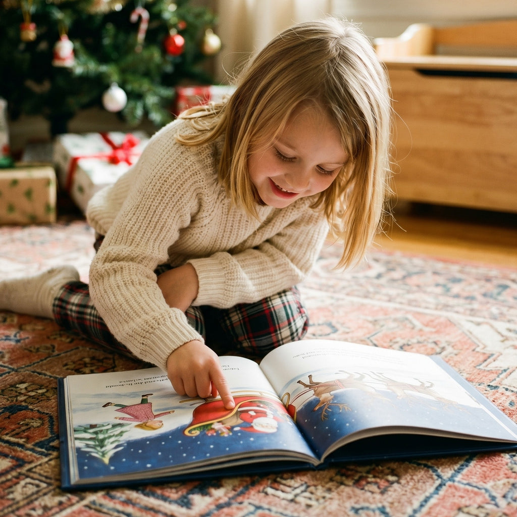 Inside page from The Night Before Christmas, a personalized holiday storybook