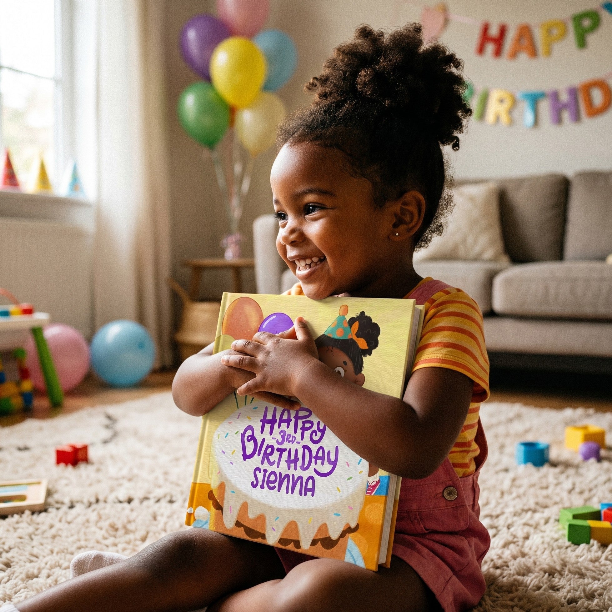 Inside page from Happy Birthday! (Ages 1-9), a personalized milestone keepsake book