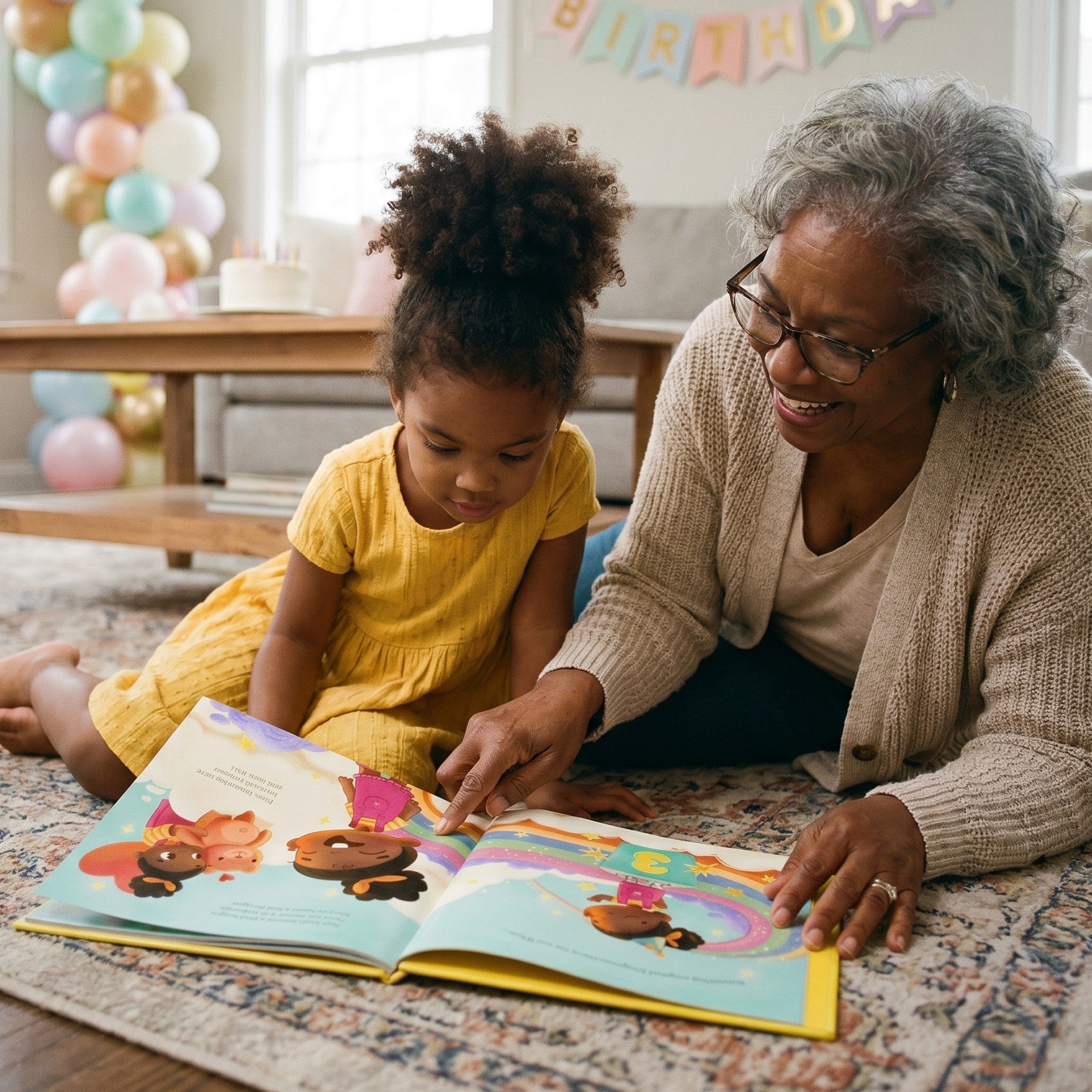 Inside page from Happy Birthday! (Ages 1-9), a personalized milestone keepsake book