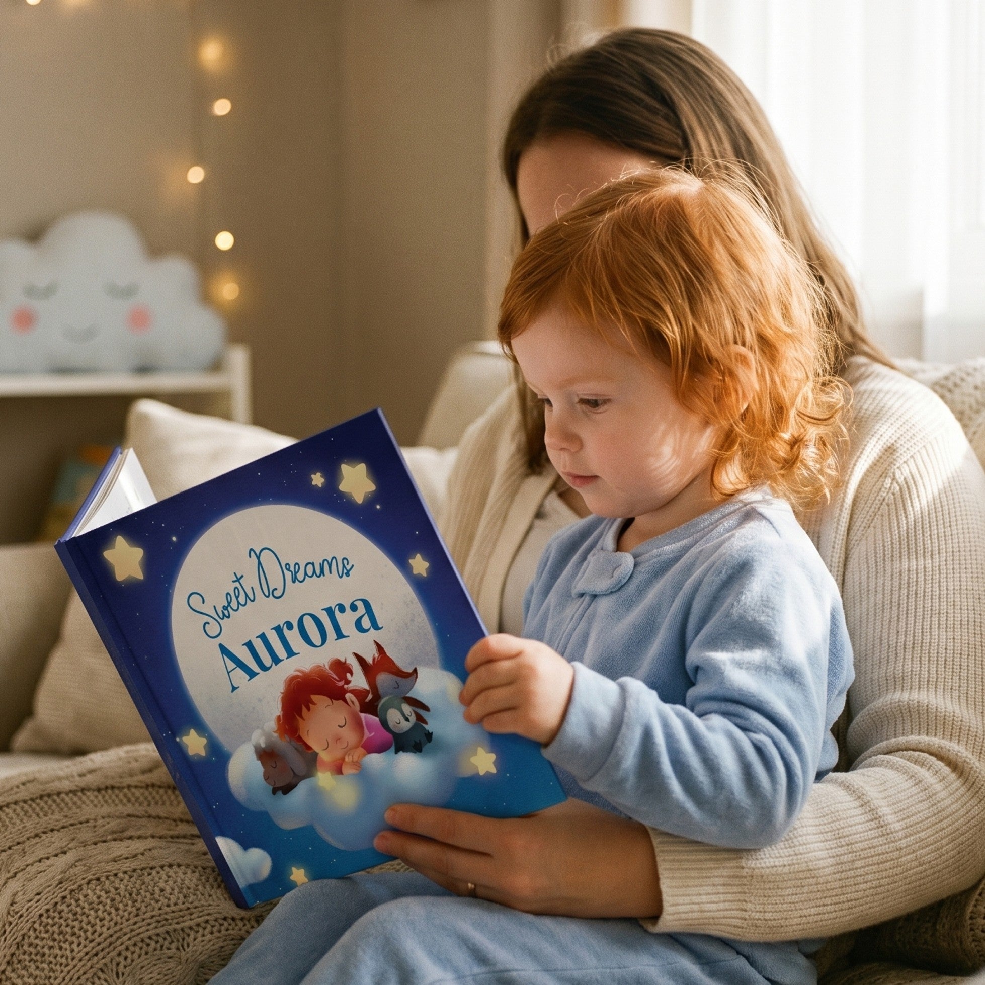 Inside page from Sweet Dreams for You, a personalized bedtime storybook