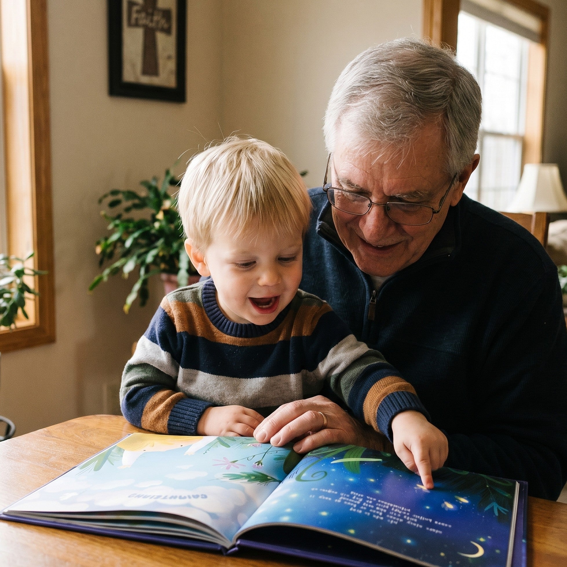 Inside page from God Made This World For You, a personalized faith storybook