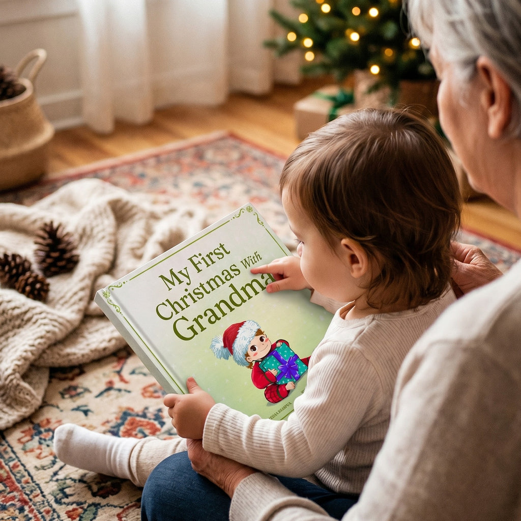Inside page from My First Christmas with Grandma, a personalized holiday storybook