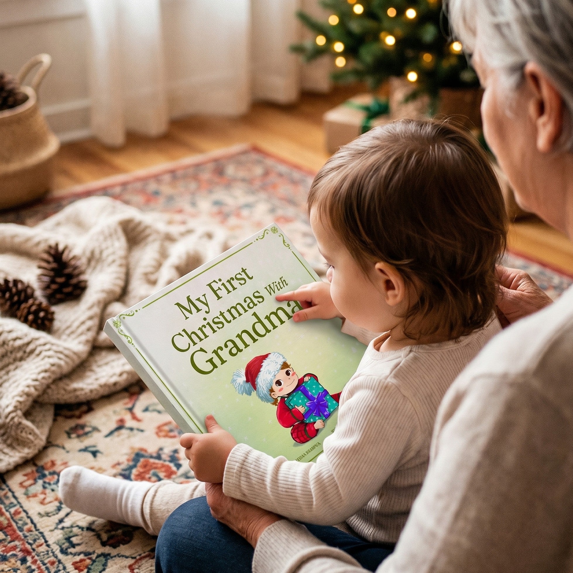 Inside page from My First Christmas with Grandma, a personalized holiday storybook