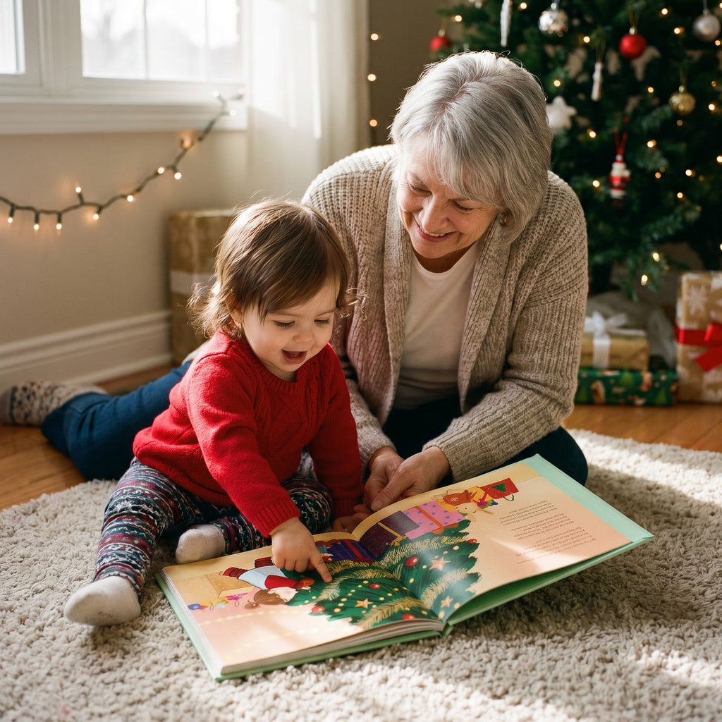 Inside page from My First Christmas with Grandma, a personalized holiday storybook