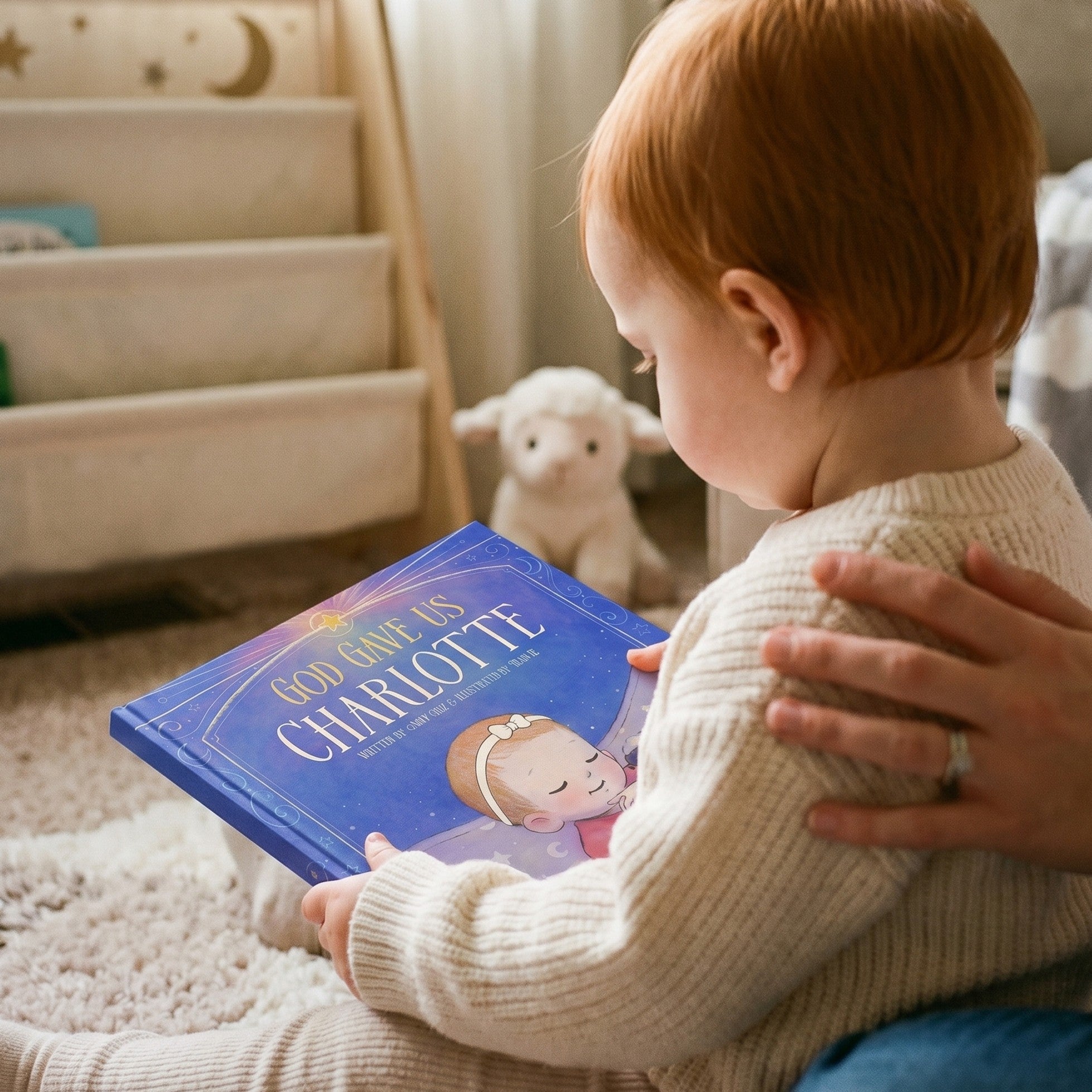 Inside page from God Gave Us You, a personalized faith storybook