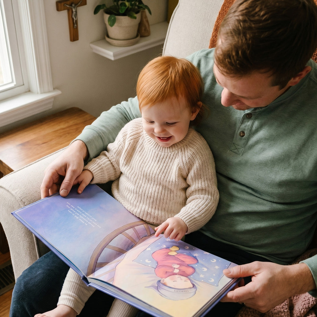 Inside page from God Gave Us You, a personalized faith storybook