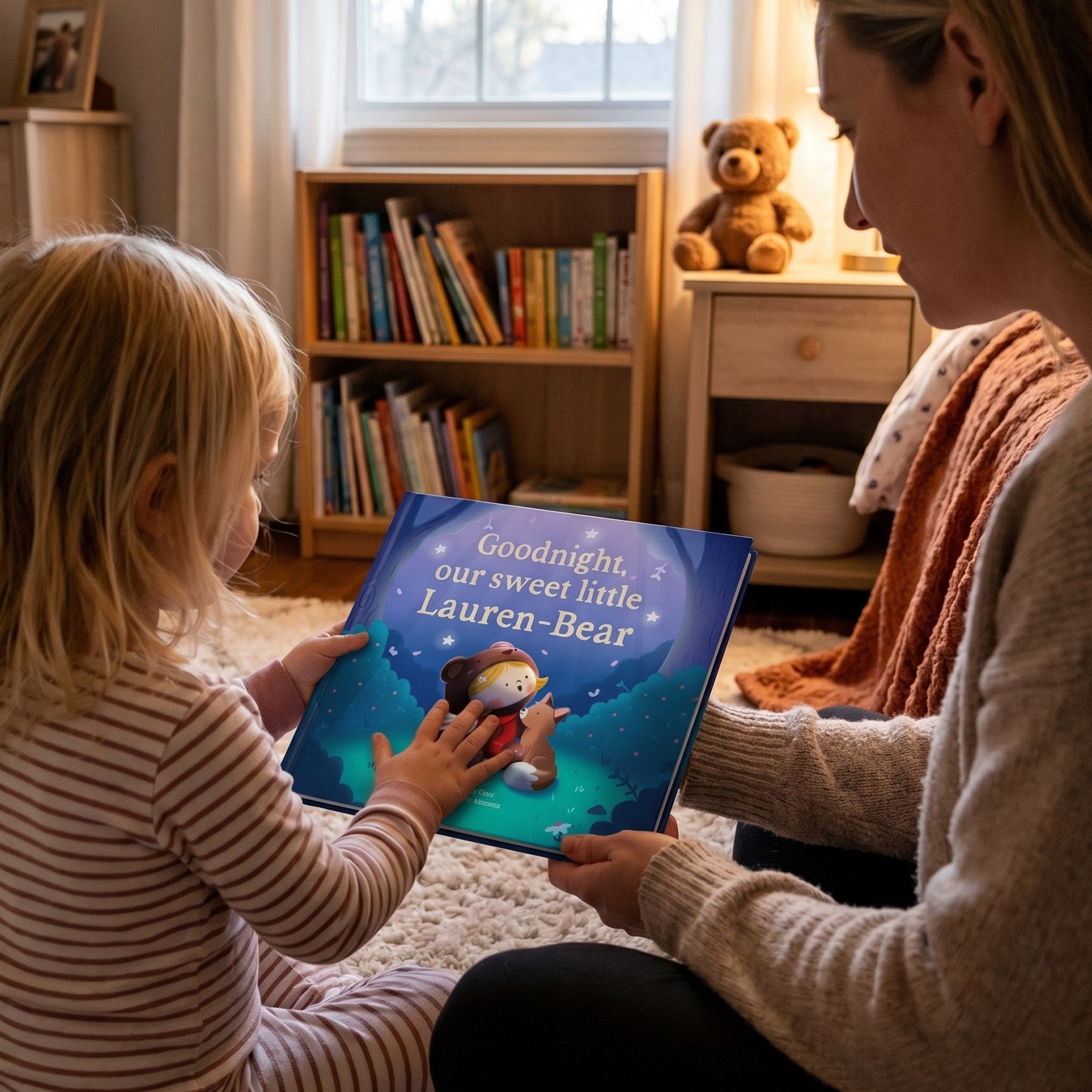 Inside page from Our Little Bear, a personalized keepsake storybook