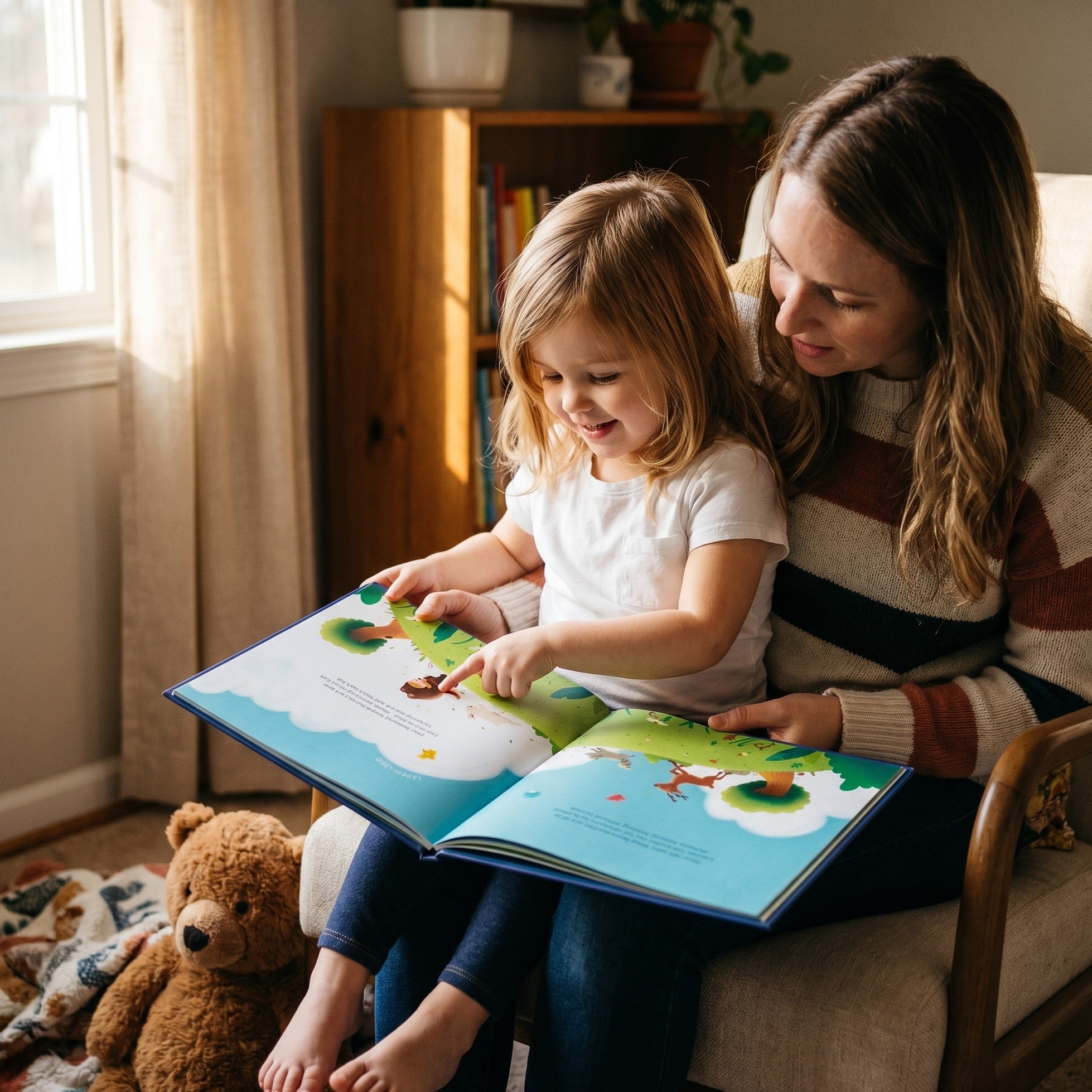 Inside page from Our Little Bear, a personalized keepsake storybook