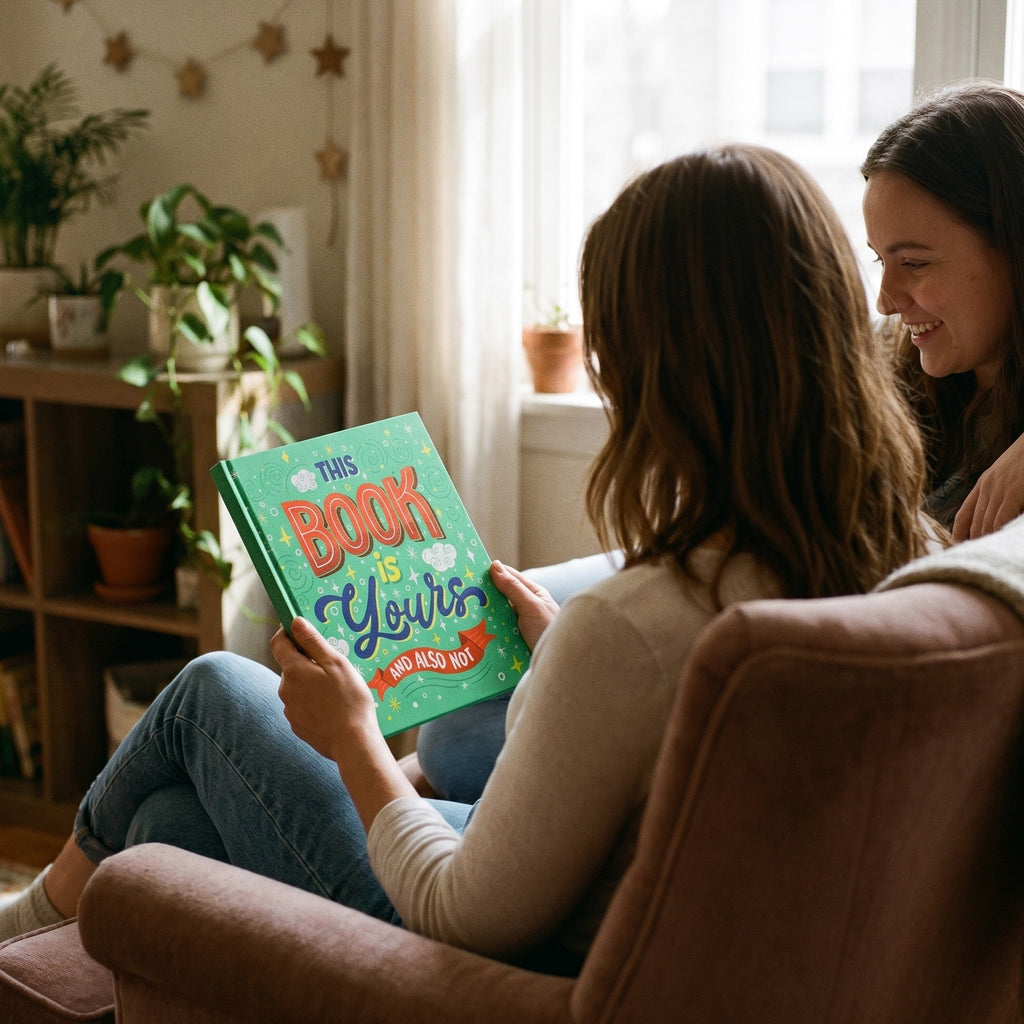 Inside page from This Book is Yours, a personalized keepsake storybook
