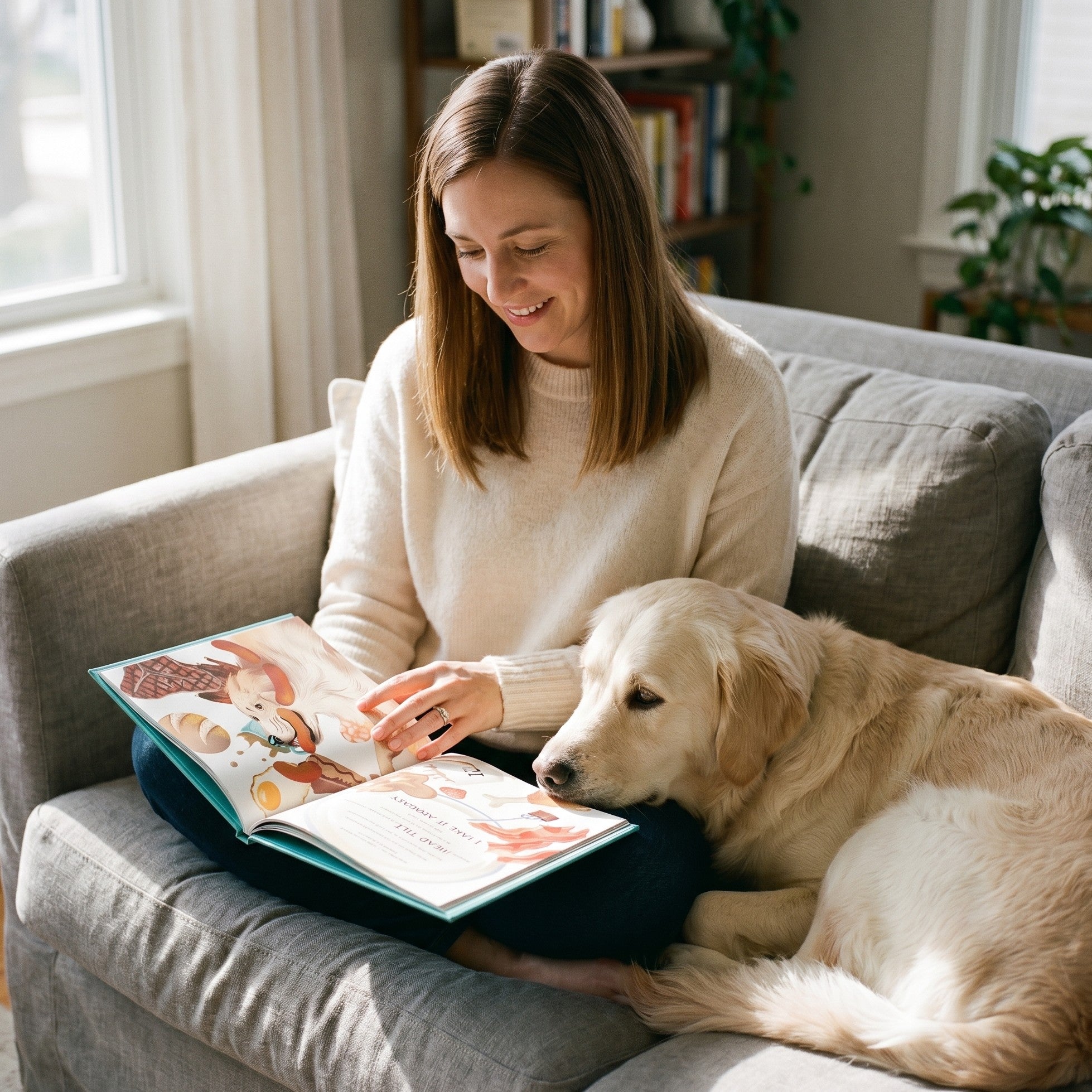 Inside page from The Life of Your Dog, a personalized illustrated adventure book