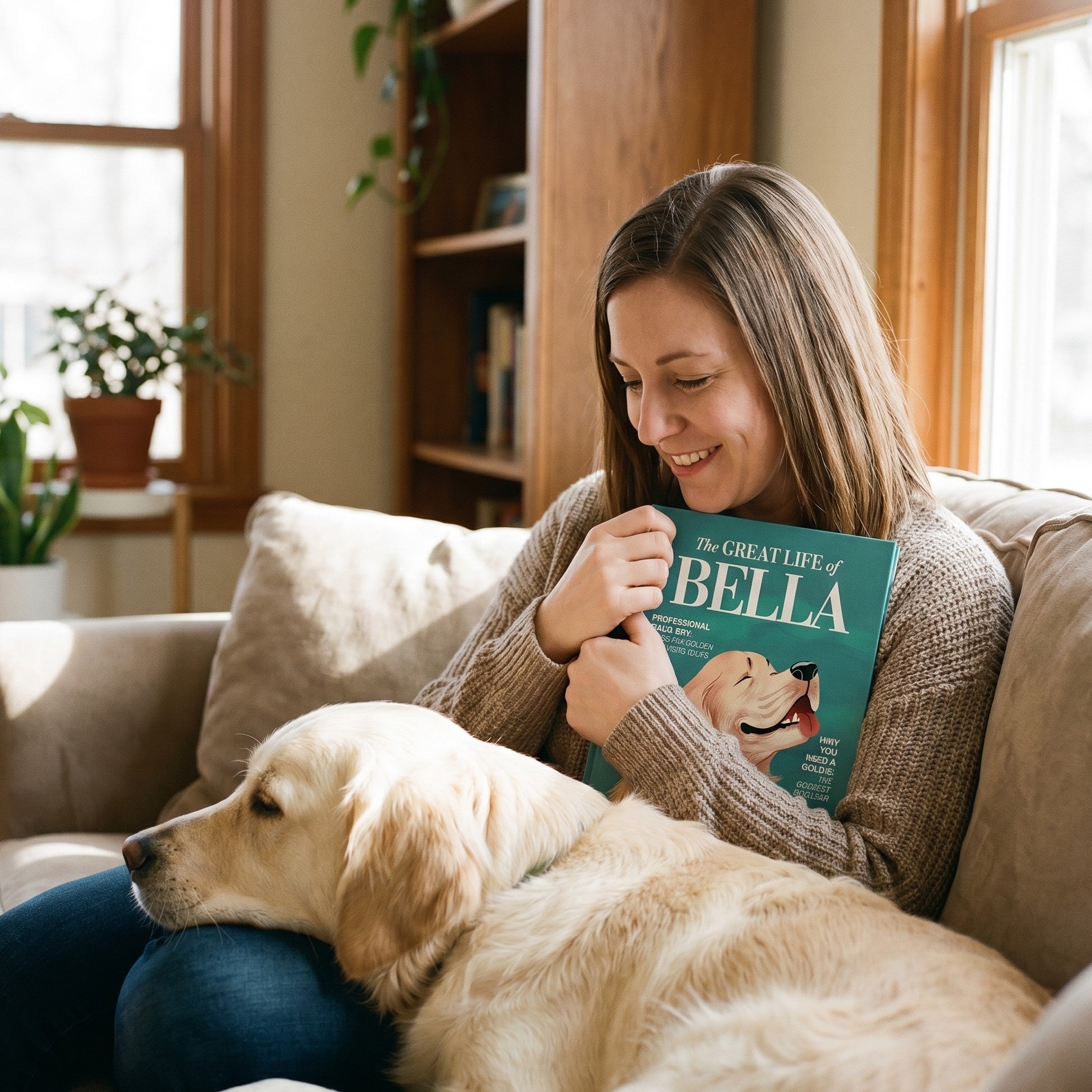 Inside page from The Life of Your Dog, a personalized illustrated adventure book