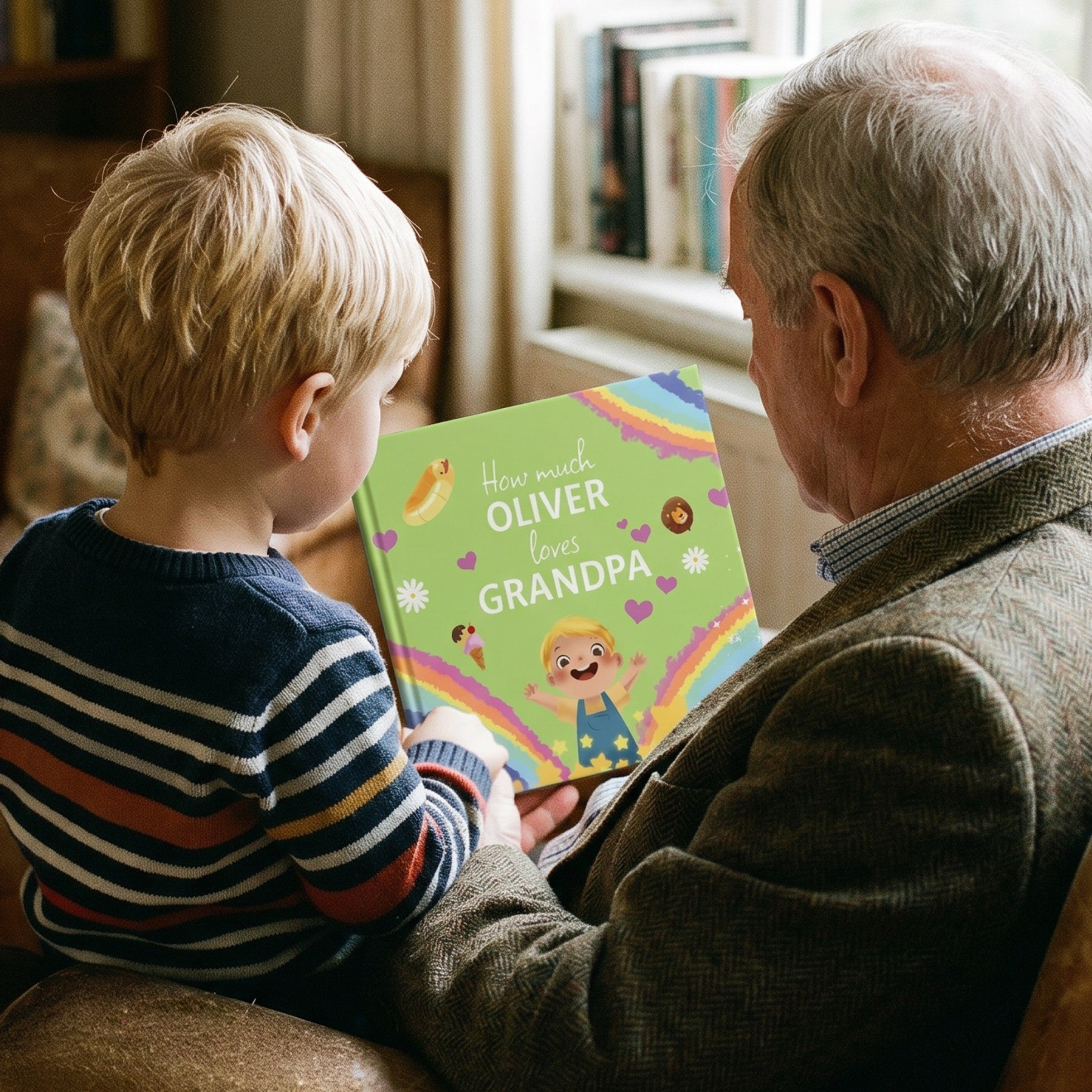 Inside page from How Much I Love Grandpa, a personalized keepsake storybook